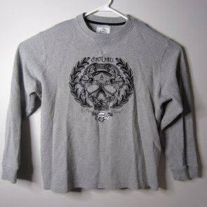 Marc Ecko Unlimited Long Sleeve Grey Shirt Mens